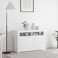 White Sideboard White Engineered wood 116 x 30 x 75 cm Modern