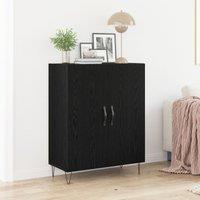 Berkfield Home Sideboard Black Oak 69, 5x34x90 cm Engineered Wood | Size: 5 x 34 x 90 cm