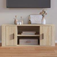 Berkfield Home TV Cabinet Sonoma Oak 100x35x40 cm Engineered Wood in Brown | Size: 100 x 35 x 40 cm
