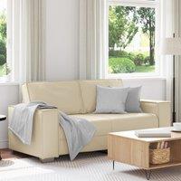 Loveseat Sofa in Cream, 140 cm, Faux Leather