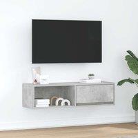 Berkfield Home TV Cabinet Concrete Grey 100x31x25.5 cm Engineered Wood