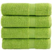 Premium Hand Towels SOLUND 4 pcs Apple Green 50x100 cm 600 gsm