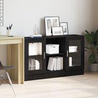 Berkfield Home Black Oak Sideboard 120x30.5x70 cm Made from Engineered Wood