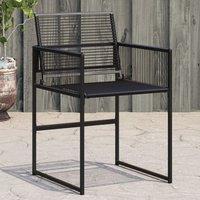 Berkfield Home Garden Chairs 4 pcs Black Poly Rattan