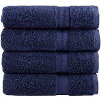 Berkfield Home Premium Hand Towels SOLUND 4pcs Navy Blue 50x100cm 600gsm