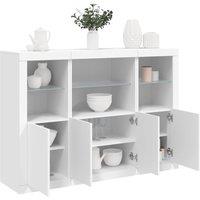 Berkfield Home Sideboards with LED Lights 3 pcs White Engineered Wood