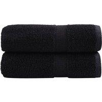 Berkfield Home Premium Soap Towels SOLUND 2 pcs Black 30x30 cm 600 gsm