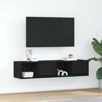Berkfield Home TV Cabinets 2 pcs Black Oak 60x31x25.5 cm Engineered Wood