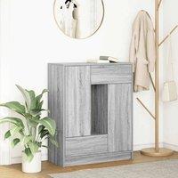 Berkfield Home Sideboard with Drawers & Doors Grey Sonoma 73x31x90 cm | Size: 73 x 31 x 90 cm