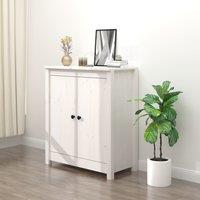 Berkfield Home Sideboard White 70x35x80 cm Solid Wood Pine | Size: 70 x 35 x 80 cm