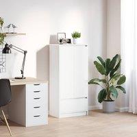 Berkfield Home Cabinet with Drawer White 55.5x34x119.5 cm Engineered Wood