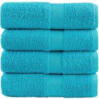 Premium Soap Towels SOLUND 4 pcs Turquoise 30x30 cm 600 gsm