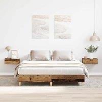 Berkfield Home Bed Frame No Mattress Old Wood 140x200 cm Engineered Wood in Brown