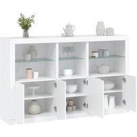 Berkfield Home Sideboard with LED Lights White 162x37x100 cm | Size: 162 x 37 x 100 cm