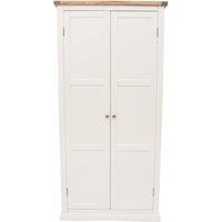 Cabinet Bits Cosenza 2 Door Wardrobe Chrome Knob in Off-White