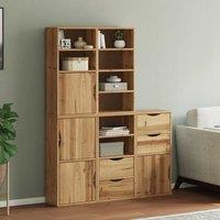 Berkfield Home Side Cabinets 5 pcs "ODDA" 40x24x79 cm Solid Wood Pine in Brown | Size: 40 x 24 x 79 cm