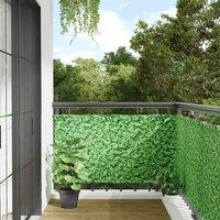 Balcony Privacy Screen Plant Look Green 600x120 cm PVC