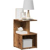 Berkfield Home Bedside Cabinets 2 pcs Old Wood 35x35x55 cm Engineered Wood in Brown | Size: 35 x 35 x 55 cm