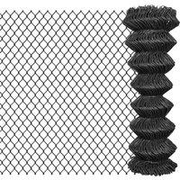 Chain Link Fence Steel 15x1.25 m Grey