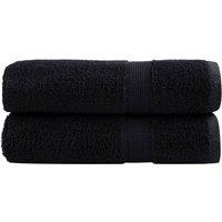 Berkfield Home Premium Shower Towels SOLUND 2 pcs Black 70x140 cm 600 gsm