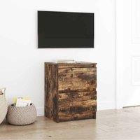 Berkfield Home TV Cabinet Smoked Oak 40x35x54 cm Engineered Wood in Brown | Size: 40 x 35 x 54 cm