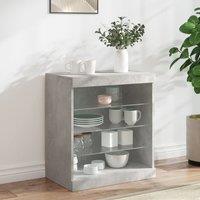 Berkfield Home Sideboard with LED Lights Concrete Grey 60.5x37x67 cm