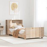 Berkfield Home Bed Frame without Mattress 90x200 cm Solid Wood Pine in Brown