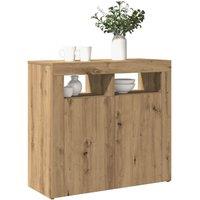 Sideboard with LED Lights Artisan Oak 80x35x75 cm Engineered Wood