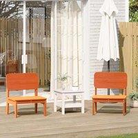Berkfield Home Garden Chairs 2 pcs Wax Brown 60x52.5x72 cm Solid Wood Pine