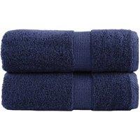 Berkfield Home Premium Soap Towels SOLUND 2pcs Navy Blue 30x30cm 600gsm