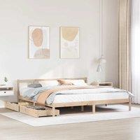 Berkfield Home Bed Frame without Mattress 200x200 cm Solid Wood Pine in Brown