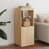 Berkfield Home Sideboard with LED Lights Sonoma Oak 41x37x100 cm in Brown | Size: 41 x 37 x 100 cm