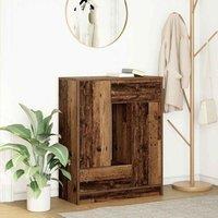 Berkfield Home Sideboard with Drawers & Doors Old Wood 73x31x90 cm in Brown | Size: 73 x 31 x 90 cm