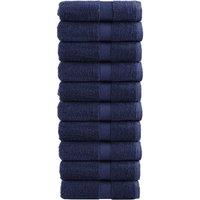 Berkfield Home Premium Guest Towels SOLUND 10pcs Navy Blue 30x50cm 600gsm