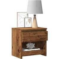 Berkfield Home Bedside Cabinet Old Wood 40x30x39 cm Engineered Wood in Brown | Size: 40 x 30 x 39 cm