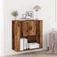 Berkfield Home Wall Cabinet Old Wood 80x33x80 cm Engineered Wood in Brown | Size: 80 x 33 x 80 cm