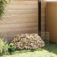 Garden Composter 100x100x50 cm Galvanized Steel Square