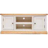 Cabinet Bits Trevi Off-White 2 Door TV Cabinet Brass Knob