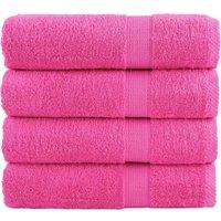Berkfield Home Premium Hand Towels SOLUND 4 pcs Pink 50x100 cm 600 gsm