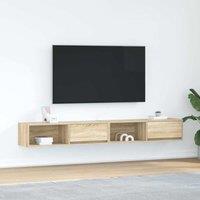 TV Cabinets 2 pcs Sonoma Oak 100x31x25.5 cm Engineered Wood