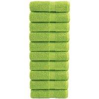Berkfield Home Premium Guest Towels SOLUND 10 pcs Apple Green 30x50 cm 600 gsm