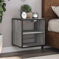 Berkfield Home Wall-mounted Bedside Cabinets 2 pcs Grey Sonoma 40x31x39.5 cm