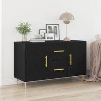 Berkfield Home Sideboard Black Oak 100x36x60 cm Engineered Wood | Size: 100 x 36 x 60 cm