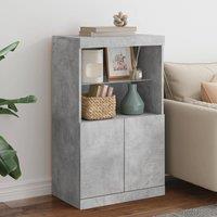 Berkfield Home Sideboard with LED Lights Concrete Grey 60.5x37x100 cm