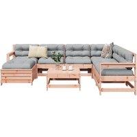 8 Piece Garden Sofa Set Solid Wood Douglas Fir