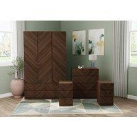 GFW Catania 4 Piece Bedroom Set in Walnut