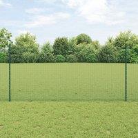 Berkfield Home Welded Wire Fence with 22 U Posts Green 1.2x50 m Steel