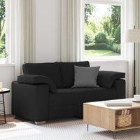 Black Loveseat Sofa - 120 cm Fabric