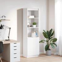Berkfield Home Highboard White 50x35x180 cm Engineered Wood | Size: 50 x 35 x 180 cm