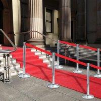 Berkfield Home Stanchion with Belt Airport Barrier Stainless Steel Silver